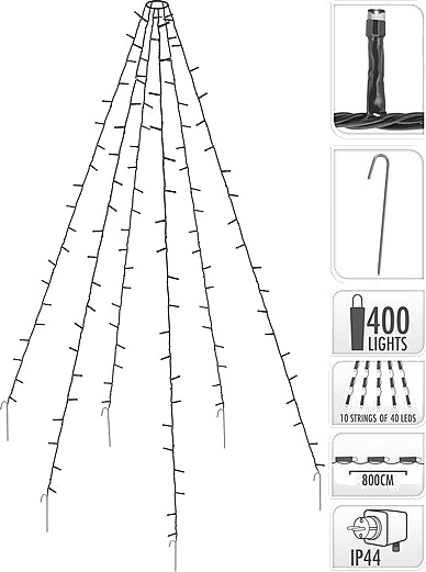 Ki Flaggstanglys 400ledlys 8m