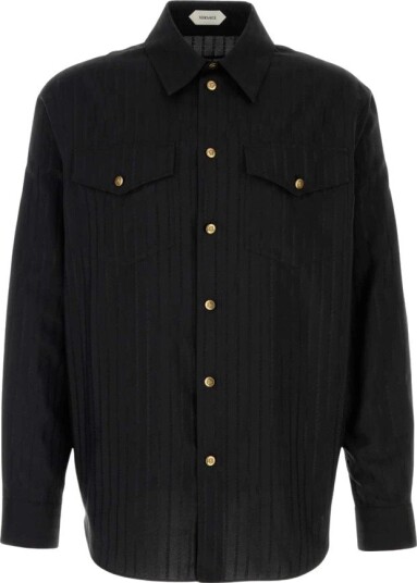 Versace Herre Skjorter Svart L, Versace Herre Skjorter Svart L,