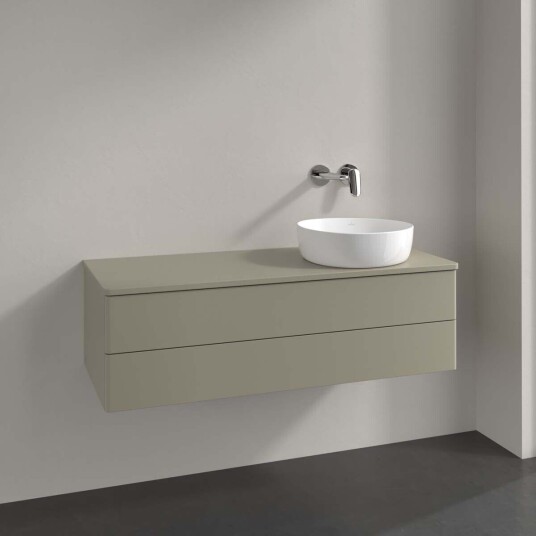 Villeroy & Boch Antao Servantskap med 2 skuffer 120x50x36 cm u/lys Steingrå Matt