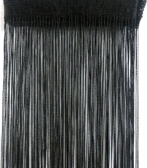 【NX】Frynsegardin 100x200 cm 1 par Svart