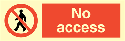 Jo Safety No access IMO Prohibition sign 102045
