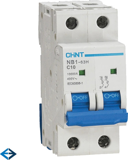 Chint Automatsikring Chint NB1-63H, C 10A 1P+N, 10kA