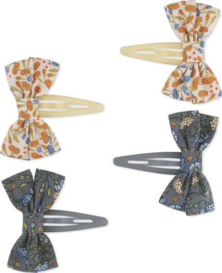 Konges Sløjd 4 Pack Hair Clips Bow Nuit De Fleurs