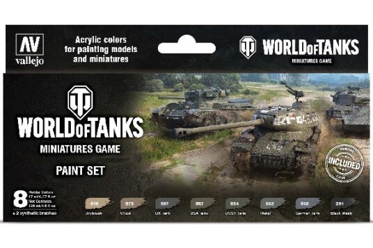 Wittmax World Of Tanks Miniatures Game Paint Set 8 Color
