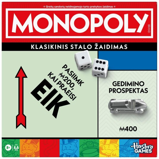Northix MONOPOLY Board Game Classic Edition på litauisk språk G0009LIT