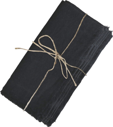 Chic Antique Stoffservietter Sort 4pk