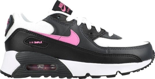 Nike Sneaker Air Max 90 Mesh Hvit/Rosa/Svart/Antrasitt Små barn størrelse 32