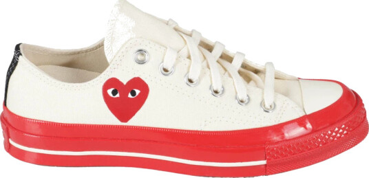 Comme des Garçons Play Herre Sko Hvit 41 EU,