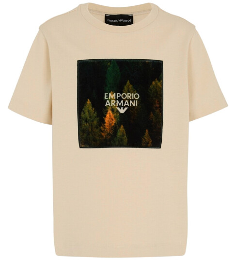 Giorgio Armani Emporio Armani T skjorte Fransk Oak m. Trykk Emporio Armani 14 år 164 T skjorte Beige