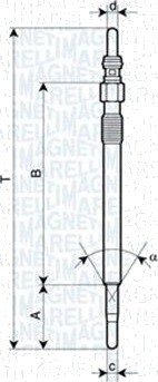 Glødeplugg MAGNETI MARELLI 062900047304 Glødeplugg MAGNETI MARELLI 062900047304