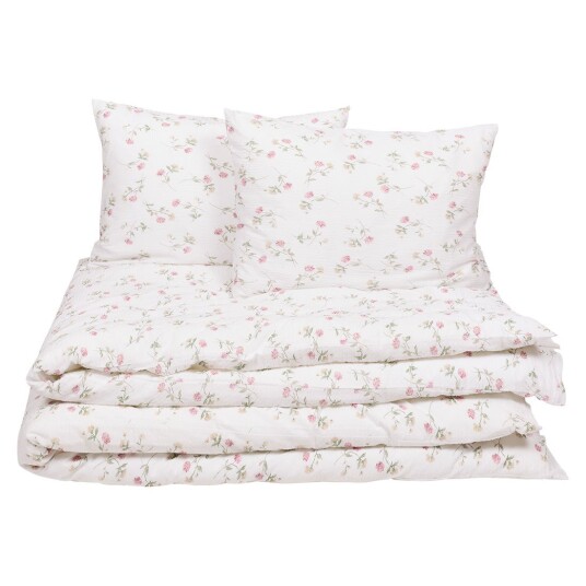 Sk Home Kreppsengesett 200x220 Milla Hvit rosa