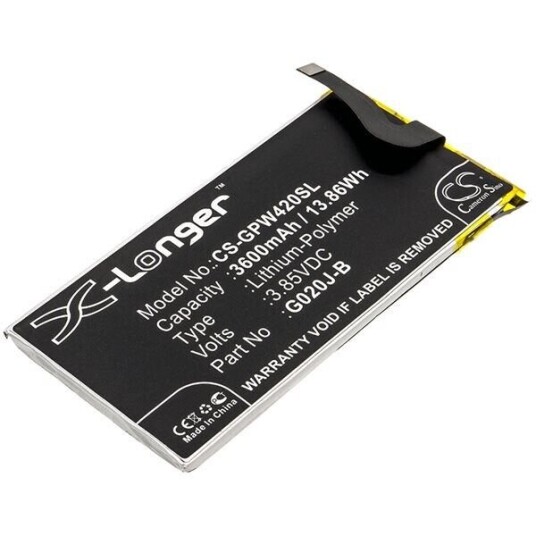 Google Pixel 4 XL batteri (3600 mAh 3.85 V, Sort)