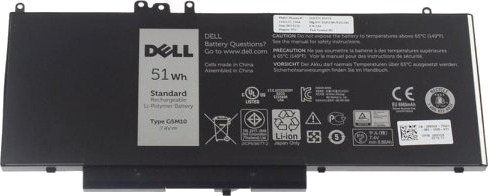 Dell Batteri Til Bærbar Pc Litiumpolymer 4-Cellers 6.46 Ah 51 Wh Svart 7FR5J