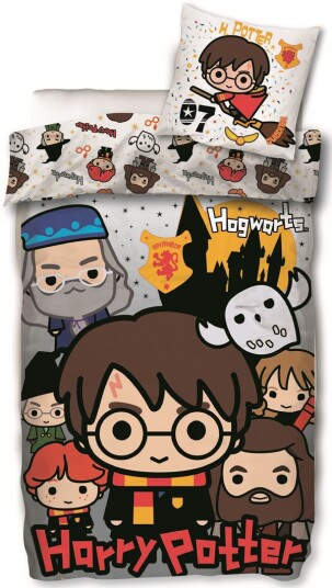 Harry Potter sengesett i bomull 140x200 cm Harry Potter sengesett i bomull 140x200 cm