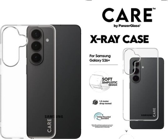 CARE by PanzerGlass X-Ray Mobildeksel for Samsung Galaxy S26+ - Gjennomsiktig