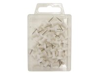 Kortnål Push Pin hvid (æske á 30 stk.)