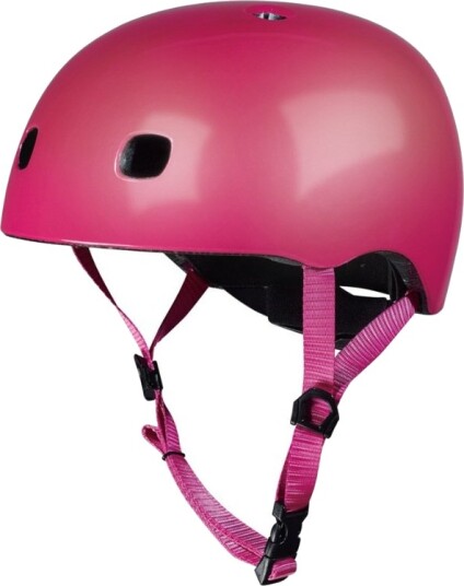 Micro Raspberry Hjelm S (48-53 cm) - justerbar sykkelhjelm med LED-lys - rosa Micro Raspberry Hjelm S (48-53 cm) - justerbar sykkelhjelm med LED-lys - rosa