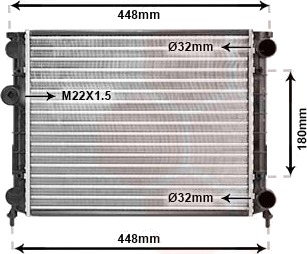 VAN WEZEL 98002002 Radiator motorkjøling VAN WEZEL 98002002 Radiator motorkjøling