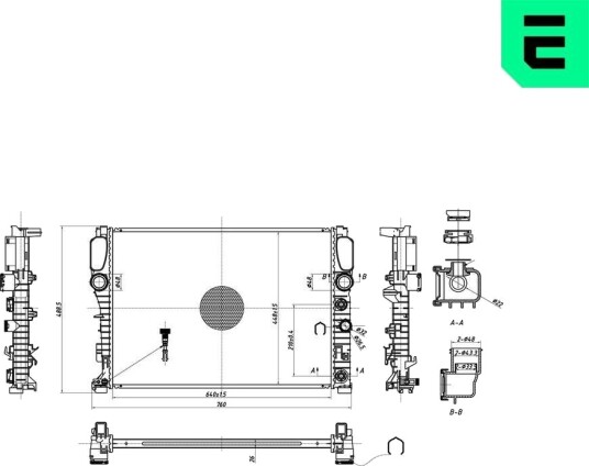 ERA 673388 Radiator motorkjøling