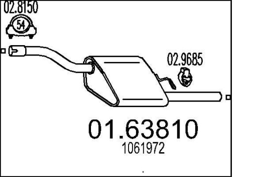 Bakre eksospotte MTS 01.63810