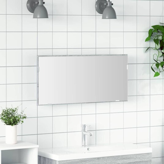 Badspeilskap med LED lampe Grå Sonoma 80x37 cm Badspeilskap med LED lampe Grå Sonoma 80x37 cm
