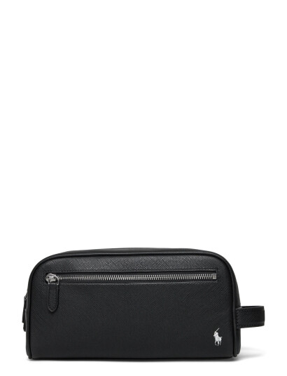 Polo Ralph Lauren Saffiano Leather Travel Case - Black - ONE SIZE