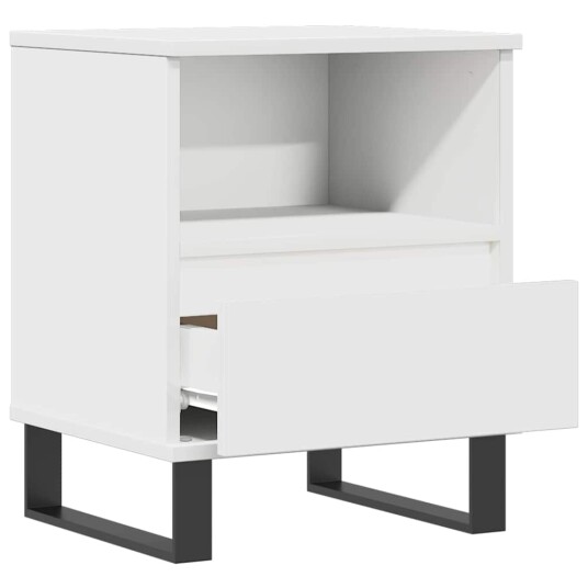 Nattbord hvit 40x35x50 cm konstruert tre 8721012110199
