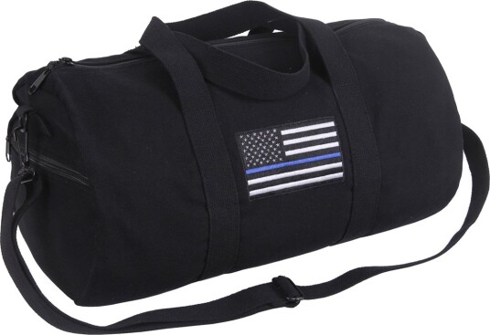 Rothco skulderveske / duffelbag 18L - Thin Blue Line Svart