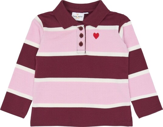 The New Genser   Polo   TnstVidalia   Burgundy Striped   The New   5 år (110)   Genser Bordeaux Hvit Lilla Rosa Rød