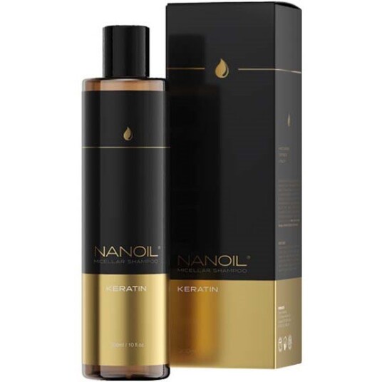 Nanoil Keratin Gjenoppbyggende Sjampo 300 ml for alle hårtyper Nanoil Keratin Gjenoppbyggende Sjampo 300 ml for alle hårtyper