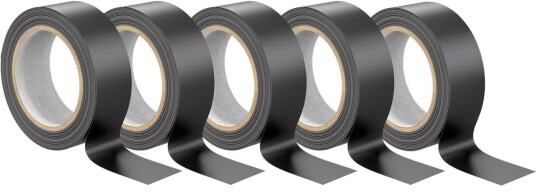Goobay Elektrikertape 19 mm X 10 m, Svart 5-pack