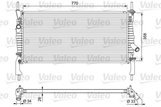 Radiator VALEO 701731 Radiator VALEO 701731