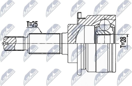 Nty Drivknute drivaksel NTY NPZ PL 046