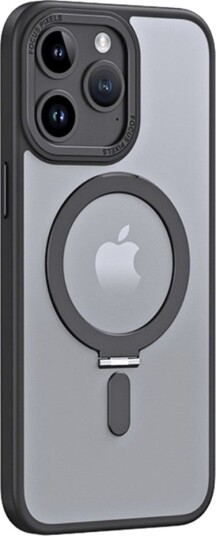 Trolsk Mobildeksel med MagSafe og Stativ (iPhone 15 Pro Max) Svart