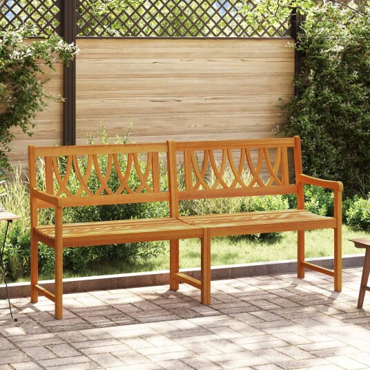 vidaXL Utendørs benk 2 seter 180 x 56 x 90 cm Solid akasietre