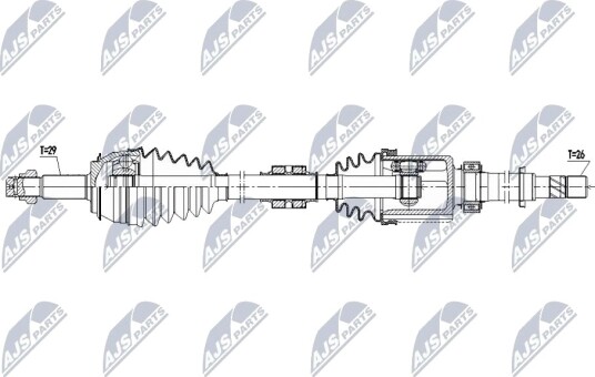 NTY NPW NS 172 Drivaksel