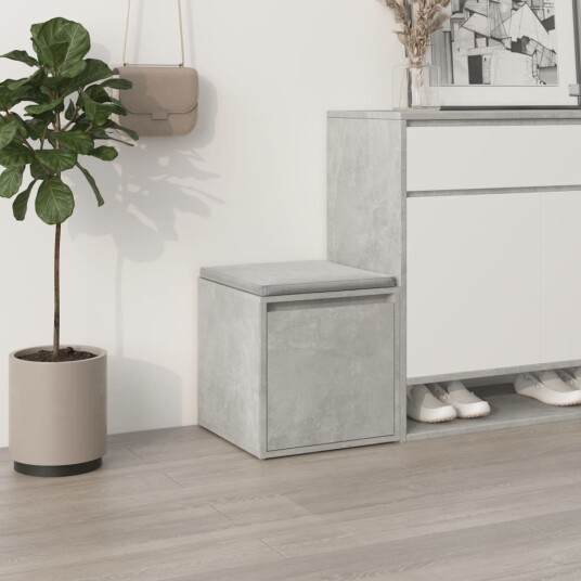 vidaXL Oppbevaringsskap betonggrå 40,5x40x40 cm konstruert tre vidaXL Oppbevaringsskap betonggrå 40,5x40x40 cm konstruert tre