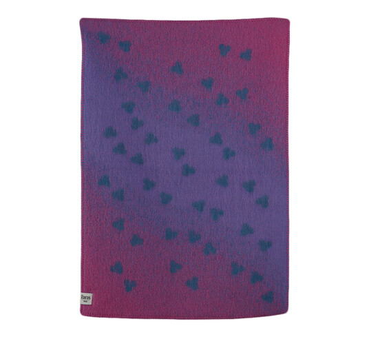 Røros Tweed Melvin babypledd lilla rosa
