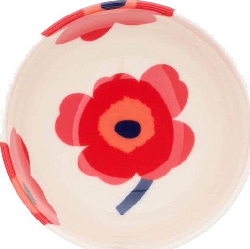 Marimekko Oiva Unikko skål 30 cl hvit