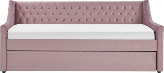 Dagseng 90 x 200 cm fløyel rosa MONTARGIS Rosa