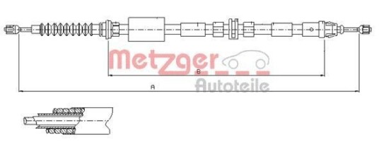 Tautrekk håndbremse METZGER 11.5511
