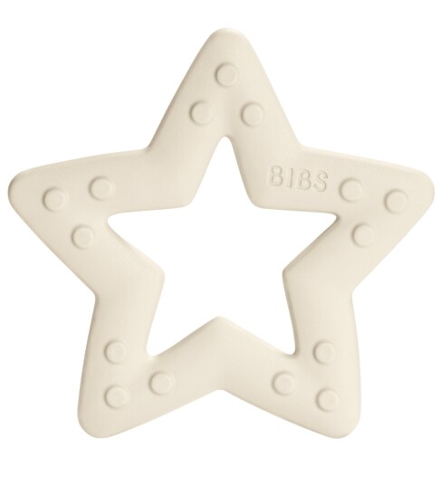 Bibs Biteleke Baby Bitie Star Ivory Stjerne Hvit