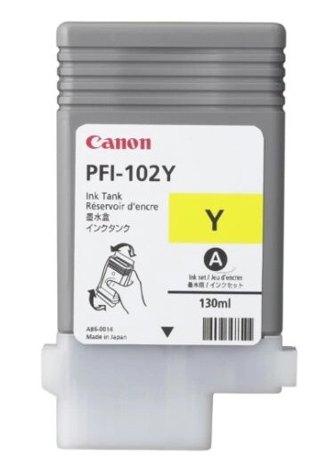 Canon Canon PFI-102 Y Blekkpatron gul 0898B001 Canon Canon PFI-102 Y Blekkpatron gul 0898B001