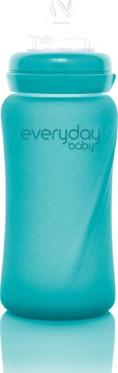 Everyday Baby Varmeindikerende Tåteflaske Glass 240 ml Turkis Everyday Baby Varmeindikerende Tåteflaske Glass 240 ml Turkis