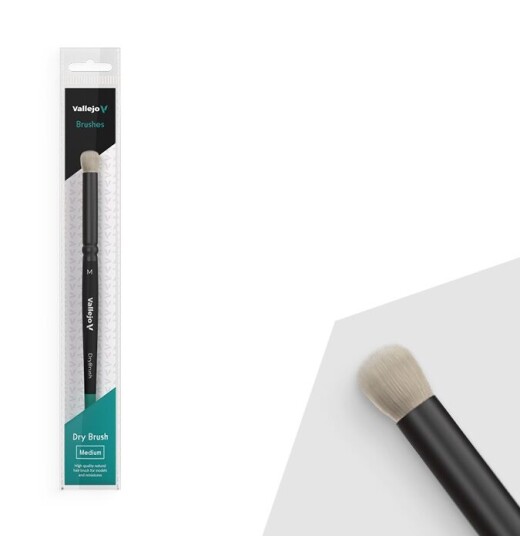 Vallejo Pensel - Dry Brush Natural Medium Vallejo Pensel - Dry Brush Natural Medium