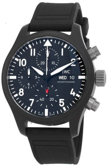 IWC Herreklokke IW389401 Pilots Sort/Gummi Ø41.9 mm