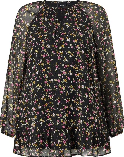 Zizzi Tunika Cataru L/S Tunic Rosa