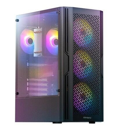 Antec AX20 Midi Tower Kabinett med Glass og Stål - Svart