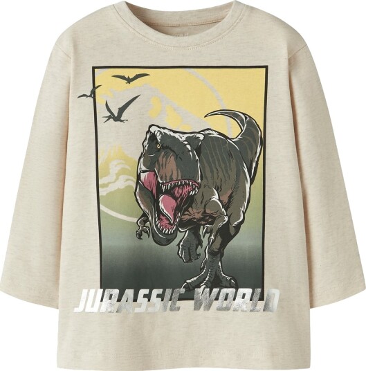 Name It Genser NmmJim Jurassic Peyote melange Name It 7 8 år (122 128) Genser Beige