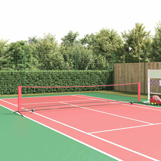Tennis Nett Svart og Rød 494,5 x 90 x 87 cm Polyester Tennis Nett Svart og Rød 494,5 x 90 x 87 cm Polyester